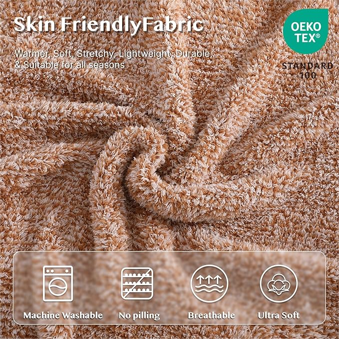 Soft Twin Blanket for Bed-Cozy Warm Reversible Knitted Blankets | Lightweight Fluffy Decor for Women, Mom, Her & Girls, Sofa, Chair, Couch, 60x80in, Cationic Dyeing Burnt Orange