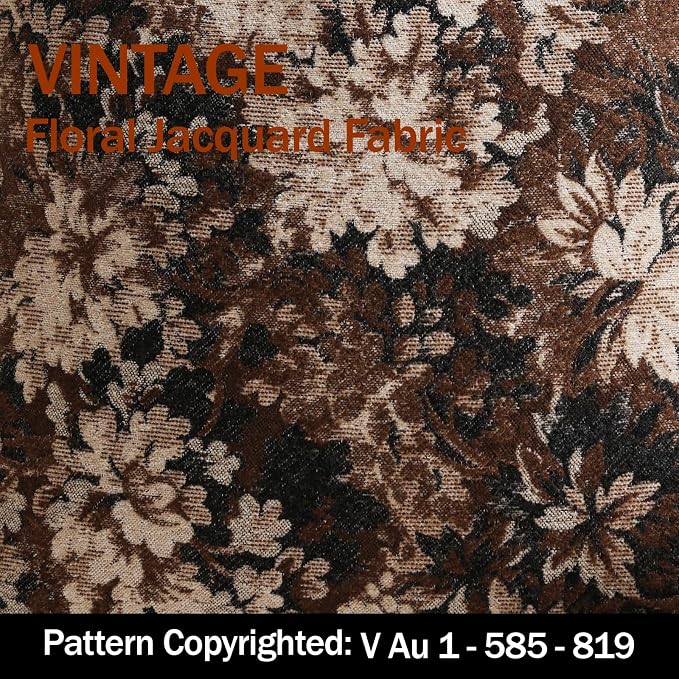 Pack of 2 Vintage Floral Euro Sham Covers 26x26 Boho Farmhouse Accents Chenille Square Decorative Throw Pillow Cases for Living Room Couch Bed Home Decor, Dark Brown
