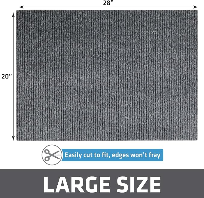 Drymate Cat Litter Box Mat, Litter Trapping Mat, Grey, 20x28 | Waterproof, Urine-Proof, Absorbent, Machine Washable, Soft on Paws, Contains Mess, Protects Floors, Kitten Supplies, USA Made