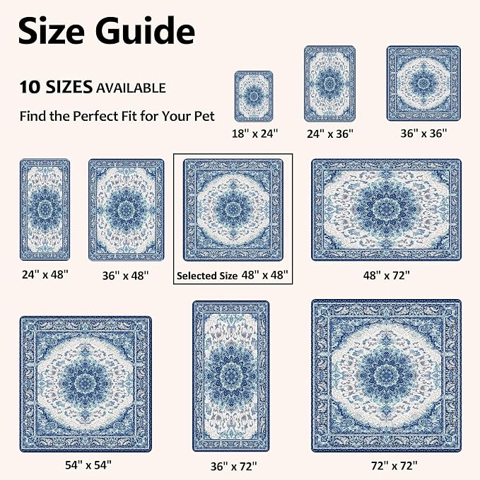 Washable Pee Pads for Dogs, Reusable Puppy Potty Training Pads, Ultra-Absorbent Thick Waterproof Leak-Proof Non-Slip Pads & Mat for Crate, Playpen, Floor, Whelping & Housebreaking , 2 Pack 48"x48"