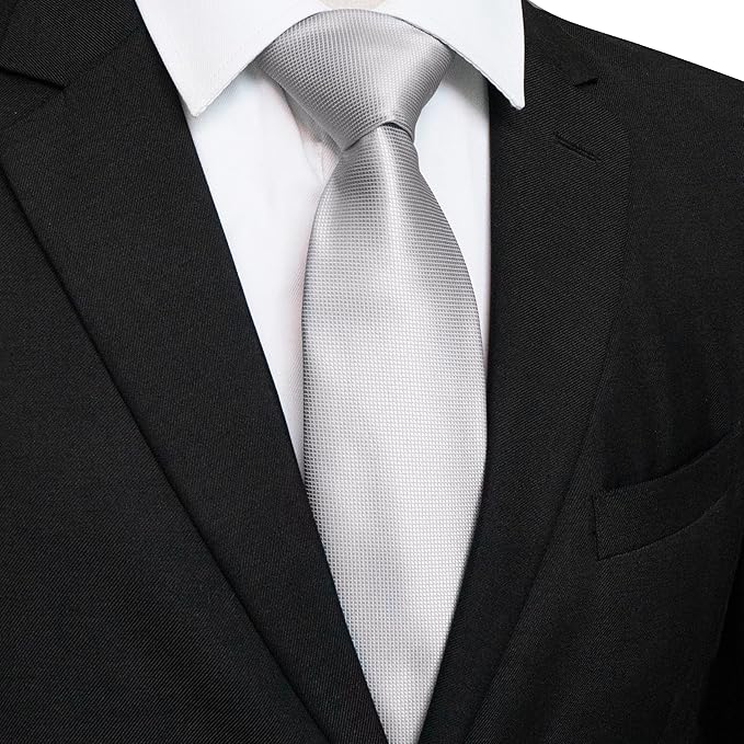 JEMYGINS Solid Color Tie Mens Necktie for Business and Wedding