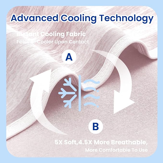 Cooling Blanket Queen Size- 90"x90" Summer Cooling Throw Blanket for Hot Sleepers Arc-Chill Q-Max >0.45 Cool Fiber, Keeps Cool for Night Sweats, Soft Lightweight Sofa Blankets for Kid Adults