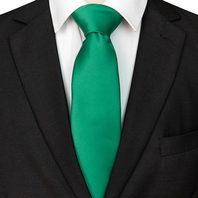 JEMYGINS Solid Color Tie Mens Necktie for Business and Wedding