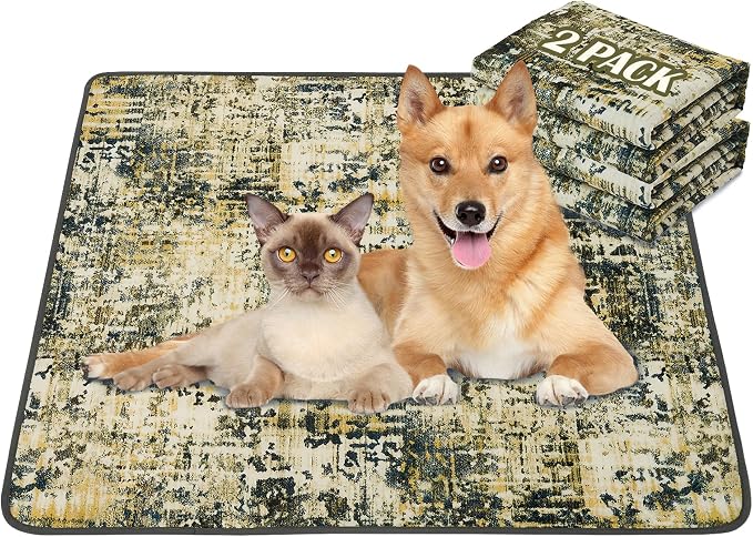 Washable Pee Pads for Dogs, Reusable Puppy Pads 36"x 41" 2 Pack | Leak-Proof, Super Absorbent Potty Training Pads With Non-Slip Backing For Crates, Floor, Playpen, Whelping & Furniture