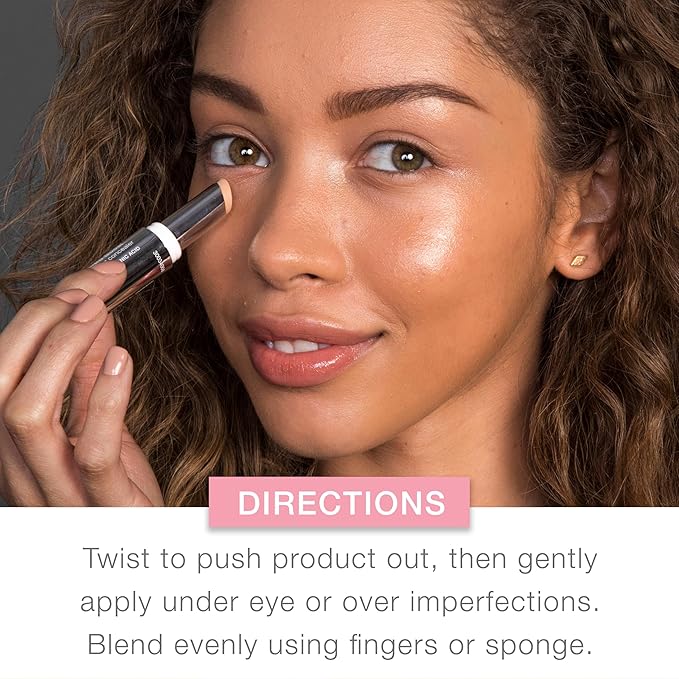 Neutrogena Hydro Boost Hydrating Concealer Stick, Oil-Free, Lightweight Cover-Up Makeup with Hyaluronic Acid Refreshes Dry Skin & Provides Buildable Coverage, 10 Fair, 0.12 Oz