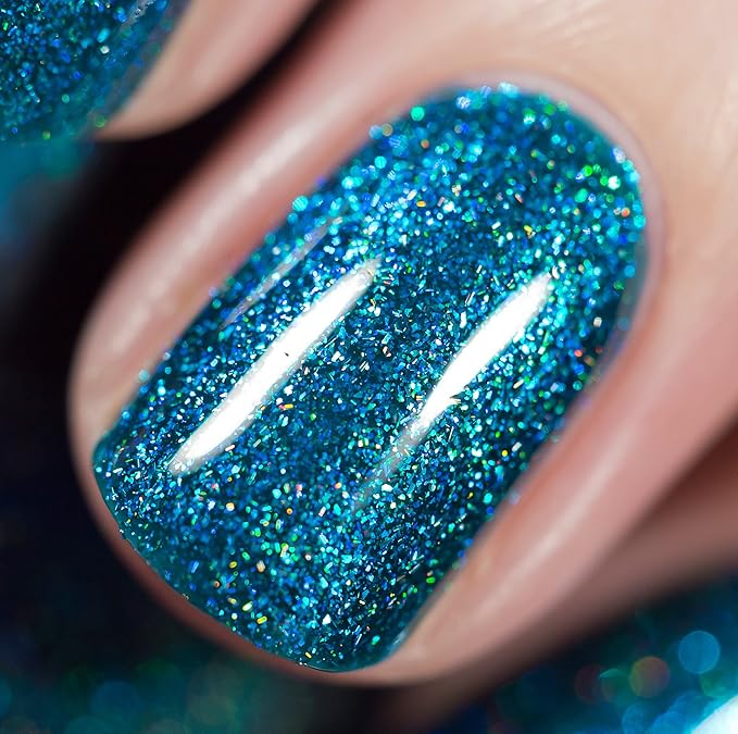 ILNP Party Favor - Vivid Teal Holographic Nail Polish