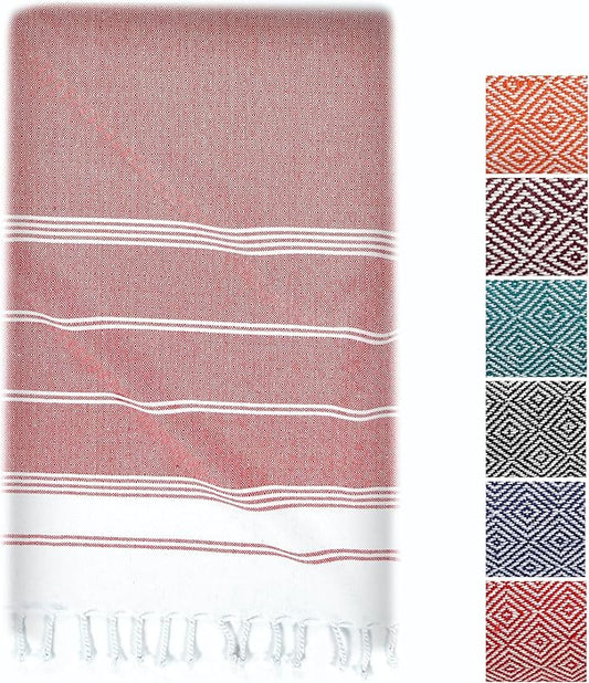 LANE LINEN Extra Large Beach Towel, Beach Towels Oversized, Pre-Washed, Quick Dry Pool Towels, Stylish Light Beach Towel for Women, Absorbent & Sand Free Towel, 39"x71" - Hibiscus