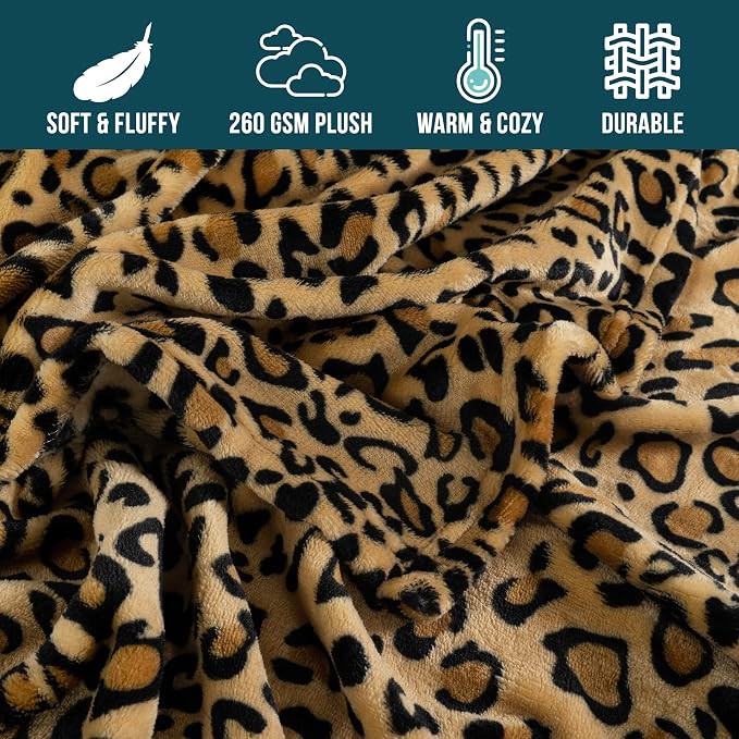 PAVILIA Cheetah Fleece Throw Blanket | Cheetah Leopard Animal Print Flannel Blanket for Twin Bed | Soft Velvet Lightweight Microfiber Blanket for Bed Couch Sofa | 60x80 Inches