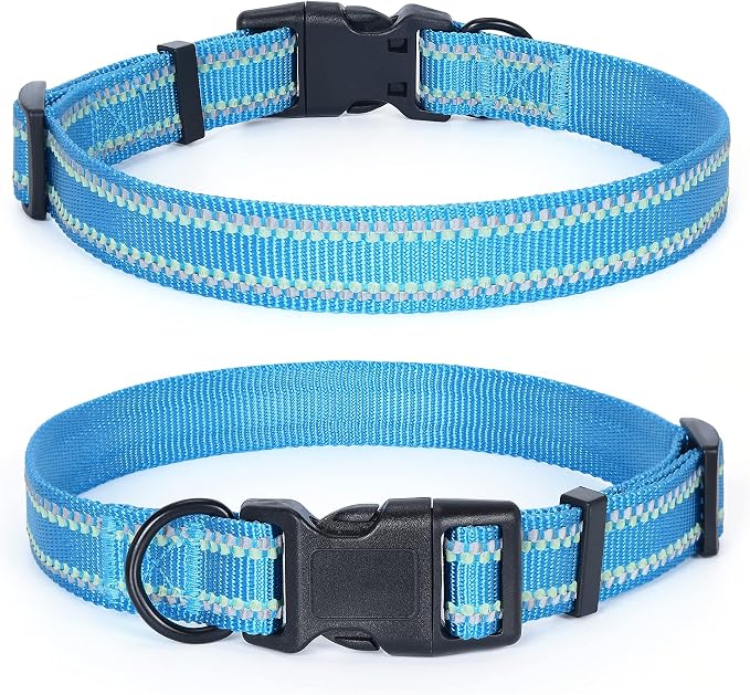 Mile High Life Reflective Dog Collar, Adjustable Lightweight Quick Release