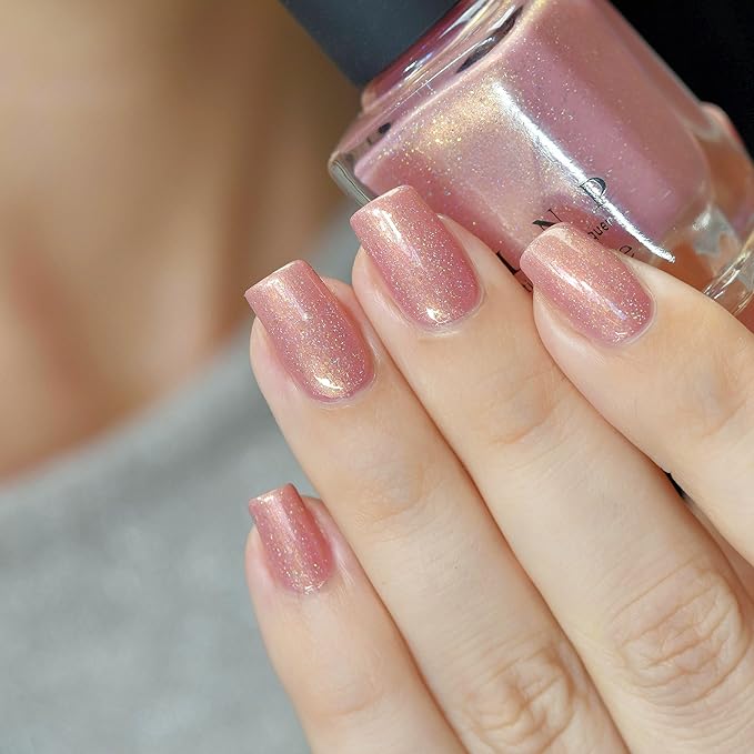 ILNP Bliss - Soft Pink Holographic Nail Polish