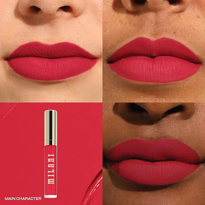 Milani Stay Put Longwear Liquid Lipstick - Smudge-Proof, Kiss-Proof, and Fade-Resistant Formula for All-Day Wear - Main Character
