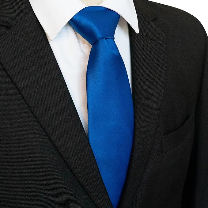 JEMYGINS Solid Color Tie Mens Necktie for Business and Wedding
