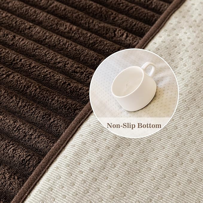 MYSKY HOME 100% Waterproof Couch Cover, Chair Cover for Dogs Washable, Non Slip Couch Headrest Covers Pet Friendly, Sofa Covers Furniture Protector, Dog Bed Cover, Chocolate, 35"x35"