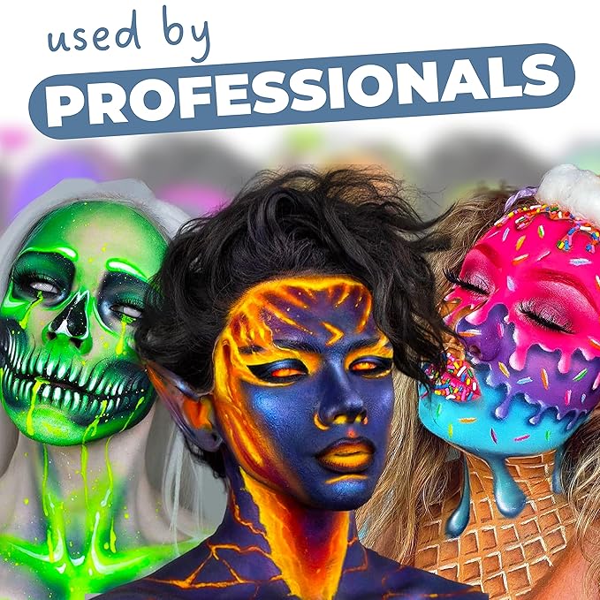 Blue Squid PRO Face Paint - Professional Water Based Single Cake Facepaint & Body Paints - SFX Makeup, Kids Adults Face Painting for Costume, Halloween, Cosplay - Classic White 90g / 3oz