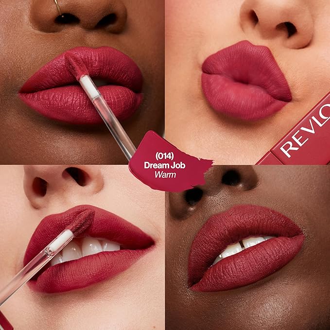 Revlon ColorStay Limitless Matte Liquid Lipstick, Vegan Formula, No-Budge, Longwear Lip Color, Long Lasting, Lightweight/Comfortable, Waterproof, 014 Dream Job, 0.17 fl oz
