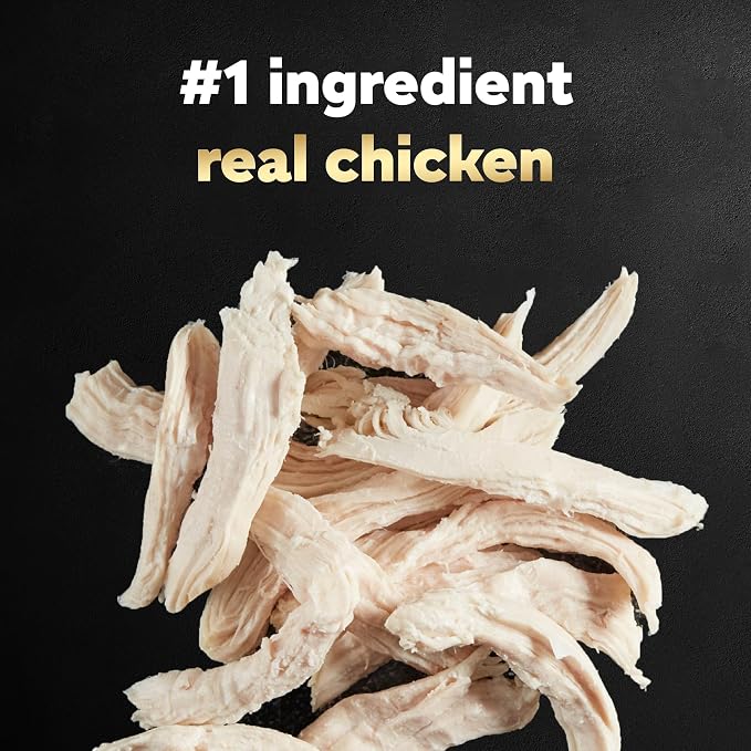 Cesar Simply Crafted Dog Food Toppers, Chicken Variety, 1.3 oz, 8 Count | Real chicken #1 ingredient, 5 key ingredients or less, fresh vegetables, slow-cooked, easy to digest, single-serve tubs