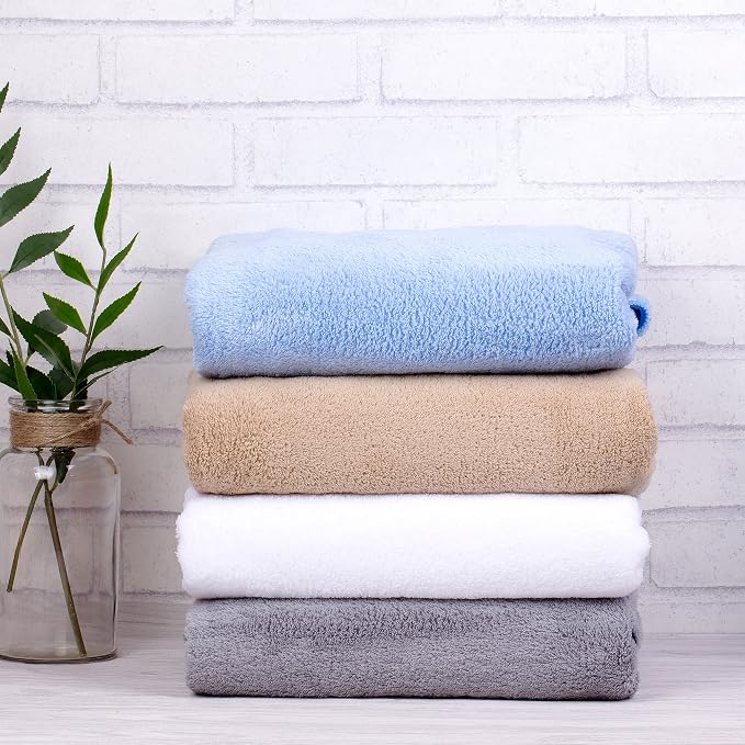 JML Luxury Hotel & SPA Bath Towels (2 Pack, 30"x60") - 350GSM High Density Fleece Towel Sets - Super Soft and Absorbent, Lint Free, Fade Resistant Oversized Bath Towel, Coral Fleece Camel | 350GSM, Microfiber, Super Soft, Absorbent, Quick-drying, Light...