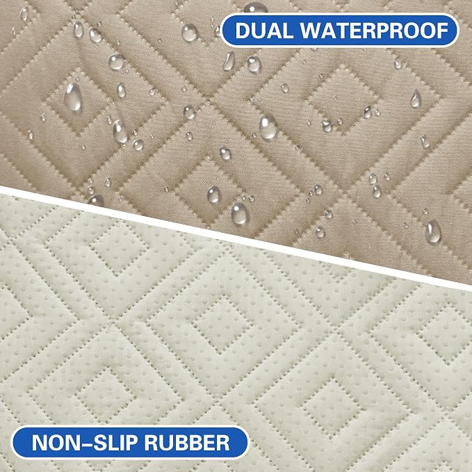 2026 Waterproof Dog Bed Blanket (82"x102") Comfy Couch Sofa Mat for Dog Pets with Anti-Slip Back, Universal Incontinence Lightweight Liner Pad for Furniture Car Picnic etc Durable Washable, Khaki