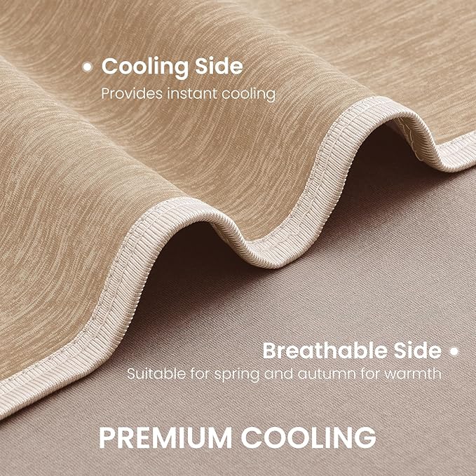 Cooling Blanket (90"x90"Queen Size) for Night Sweats Absorbs Heat to Keep Adults Cool on Warm Nights, Q-Max 0.5 Cooling Blankets for Hot Sleepers, Ultra-Cool Lightweight Blanket for Bed | Absorbs Heat Cold Summer Blanket for Night Sweats & Menopause Q-...