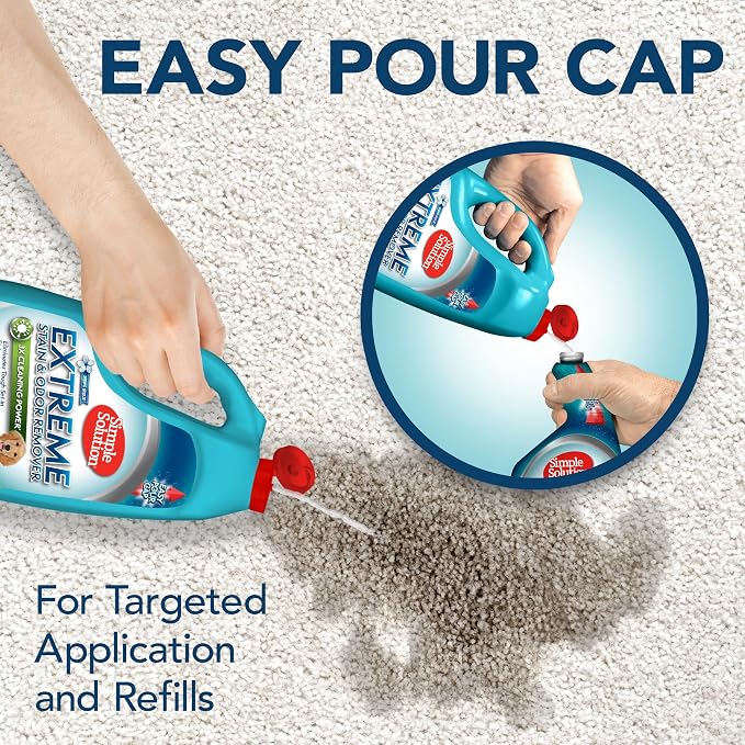 Simple Solution Pet Stain & Odor Remover, Spring Breeze Scent, Gallon | Dog Stain & Odor Remover, Pet Urine Enzyme Cleaner, Dog Urine Carpet Cleaner, Pet Odor Eliminator, Cat Stain Remover