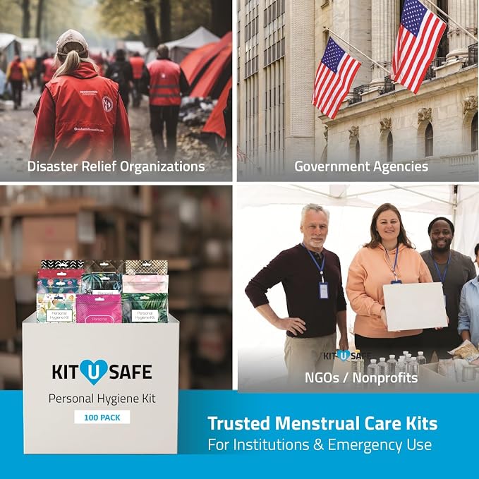 Bulk Period Kits (Assorted Colors) – Prefilled Menstrual Hygiene Kits with Tampon, Pad & Feminine Wipes | Individually Wrapped for Schools, Shelters & Outreach Programs (500)
