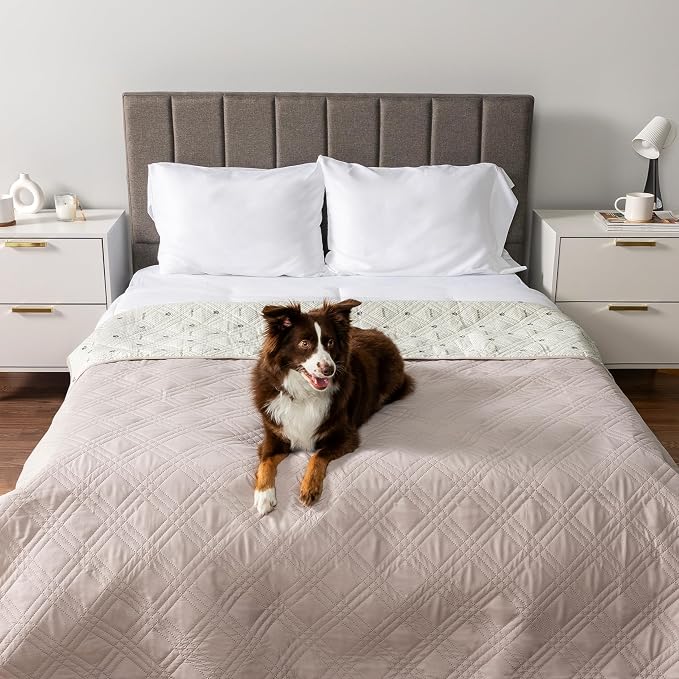 PetAmi Waterproof Couch Cover for Dog Nonslip Bed Sofa Blanket 102x82 Beige