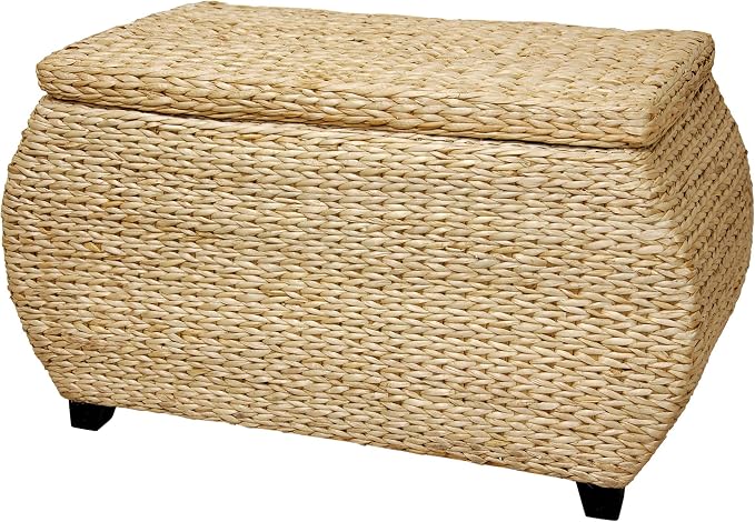 Red Lantern 31-Inch Rush Grass Storage Chest