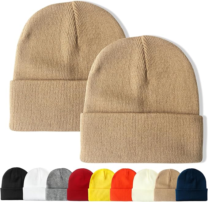 PFFY Unisex Beanie Hats for Men Women Knit Winter Beanies