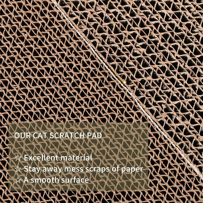8 Packs cat Scratch pad Toys Reversible cat Scratching Post Cardboard cat scratchers for Indoor Cats Sleep Play and Grind Claws