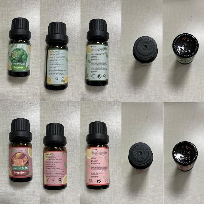 Essential Oil Set, Pure Essential Oils for Diffusers Home, Skin Care, Massage, Aromatherapy, Humidifiers, Fragrance Oil Scents Including Sweet Orange, Bergamot, Lemon, Grapefruit, Citrus, Lime.