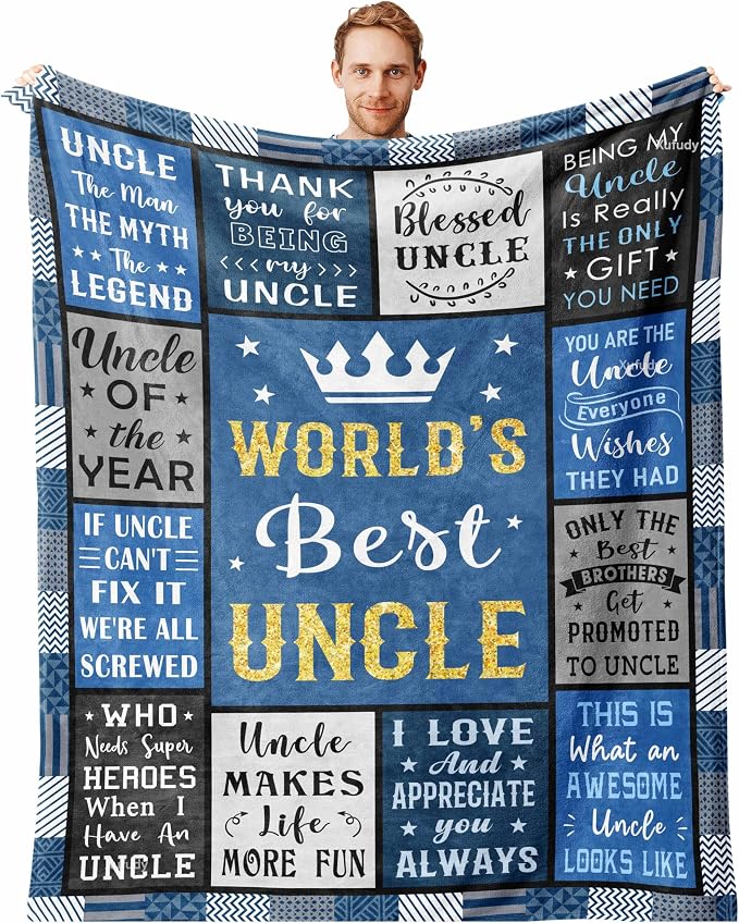 Best Uncle Birthday Gifts for Uncle, Uncle Gifts from Niece/Nephew, Uncle Blanket 60"x50"