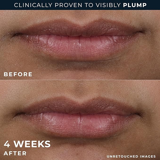 RoC Derm Correxion Lip Volumizer - Lip Plumper Peptide Treatment with Hyaluronic Acid & Vitamin E + Line Smoothing Eye Cream Packette