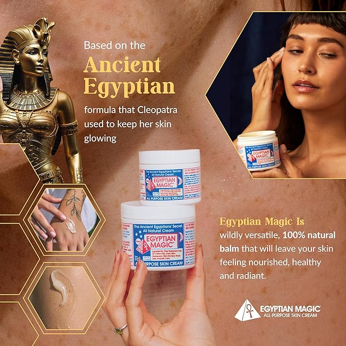 Egyptian Magic - All Purpose Face, Body, and Dry Skin Moisturizing Cream, Skin Protectant for Women & Men, 4 & 2oz Bundle