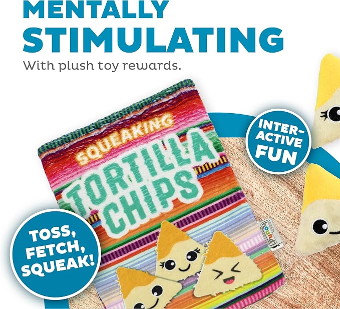 Outward Hound Snack Bag Tortilla Chips Puzzle Squeaky Dog Toys