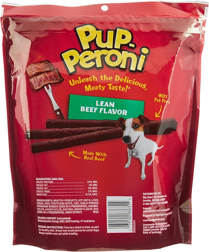 Pup-Peroni Original Lean Beef Flavor Dog Snacks, 22.5 Ounce Bag (Pack of 4)
