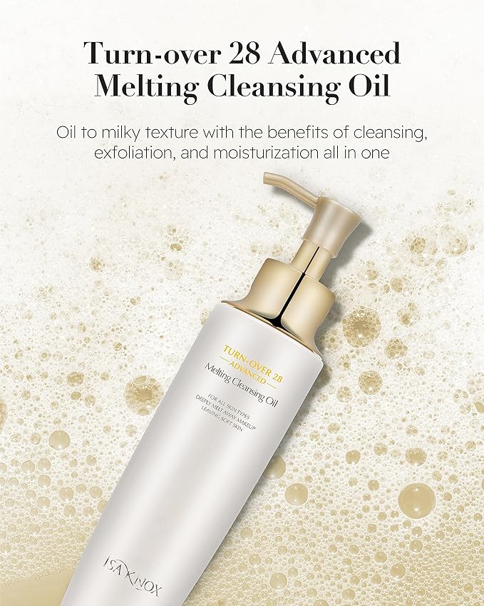 Isa Knox Turnover 28 Advanced (Cleansing Oil, 6.1fl oz) - Makeup Remover Cleansing Oil without Residue by LG Beauty. Gently Melt & Remove Impurities and Heavy Makeup.
