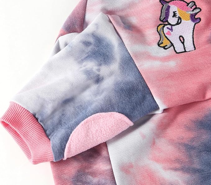 Dog Cotton Tie dye Hoodie Pink Grey Pullover Sweatshirts Soft and Stretch Pets Clothes Hooded for Medium Large Dogs(Pink Grey L)