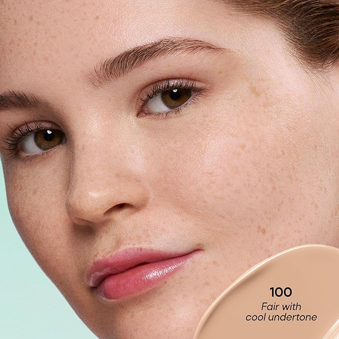 Almay Clear Complexion Foundation, Oil-Free Face Makeup for Acne-Prone Skin, Buildable Coverage, Soft-Matte Finish, Vegan, 100, 1 fl oz