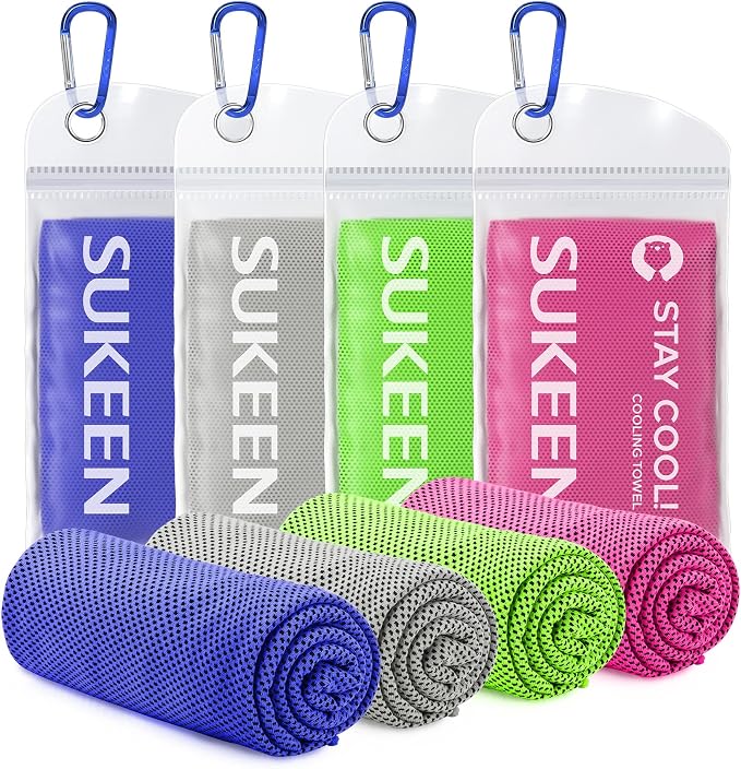 Sukeen Cooling Towel for Neck and Face (40"x12"), Microfiber Bulk Cooling Towels for Athletes Cooling Neck Wraps Instant Cooling Towels for Yoga,Gym,Golf,Running,Fitness and Workout