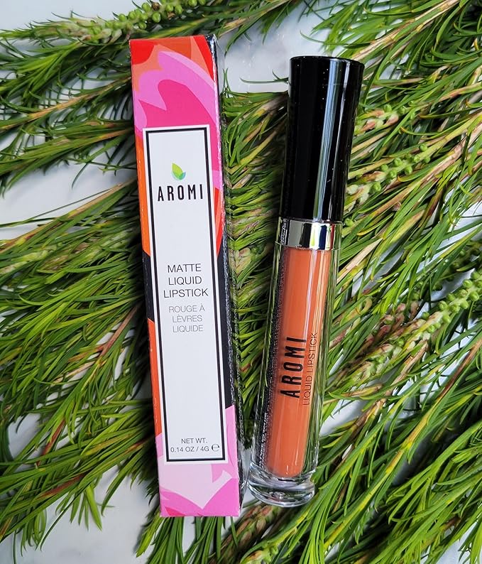 Aromi Matte Liquid Lipstick | Nutmeg, Orange Lip Color, Squash Shade, Long-Lasting, Waterproof (Burnt Pumpkin)
