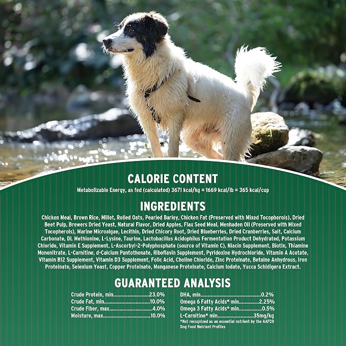Annamaet Original Adult Formula Dry Dog Food, 23% Protein (Chicken & Brown Rice), 25-lb Bag
