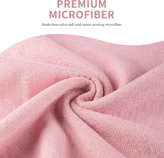 MICROFI New Microfiber Hot Yoga Towel Mat, 24 x 72 inches, with Non-Slip Silicone Grip, Secure Fit Elastic Straps