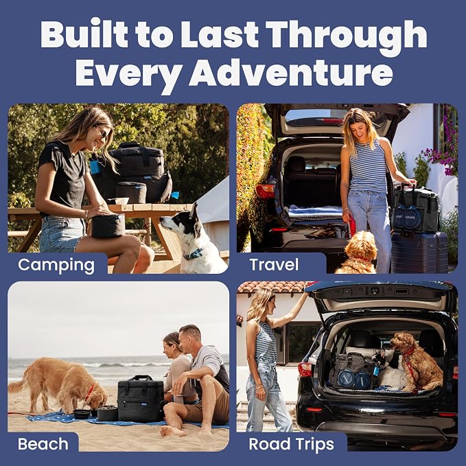 Rubyloo Original Doggy Bag™ Dog Travel Bag for Supplies with Travel Bowls