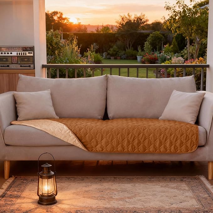 gogobunny Waterproof Blanket, Couch Covers for Dogs, Reversible Protector | 3X Stronger Leakproof, Scratch Proof Durable Furniture Protection, Stain Resistant, Washable, 30x70 Inch Dark/Light Pumpkin
