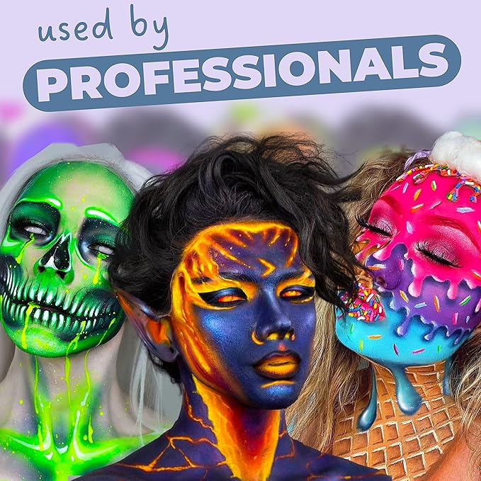 Blue Squid PRO Face Paint - Professional Water Based Single Cake Facepaint & Body Paints - SFX Makeup, Kids Adults Face Painting for Costume, Halloween, Cosplay - Classic Purple 30g / 1oz