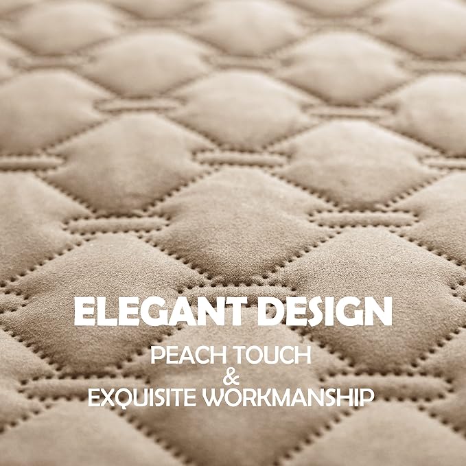 gogobunny 3X Stronger Waterproof Pet Blanket, Scratch Proof Furniture Protector for Dogs Cats, Reversible Cover 82x102 Inch, Dark Beige