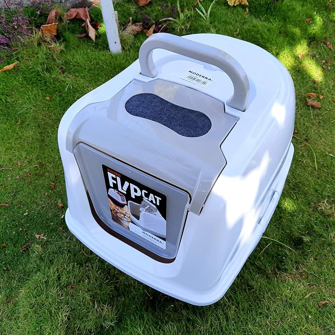 Moderna C230-0330 Easy Access for Cleaning Closed Litter Boxes,grey,Large