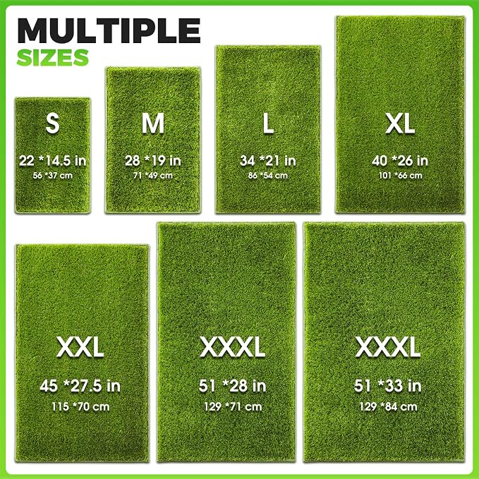 Hompet Artificial Grass for Dogs, 28"x19", Professional Dog Grass Mat, Easy to Clean with Drainage Holes, Potty Training Pad and Replacement Fake Grass Turf, Outdoor Rug Patio Lawn Decoration