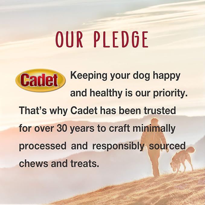 Cadet Gourmet Sweet Potato & Duck Wrapped Biscuits Dog Treats, 14 oz | Real sweet potato & duck, dog treats wraps, crunchy healthy dog treats, great for training, for small & large breeds