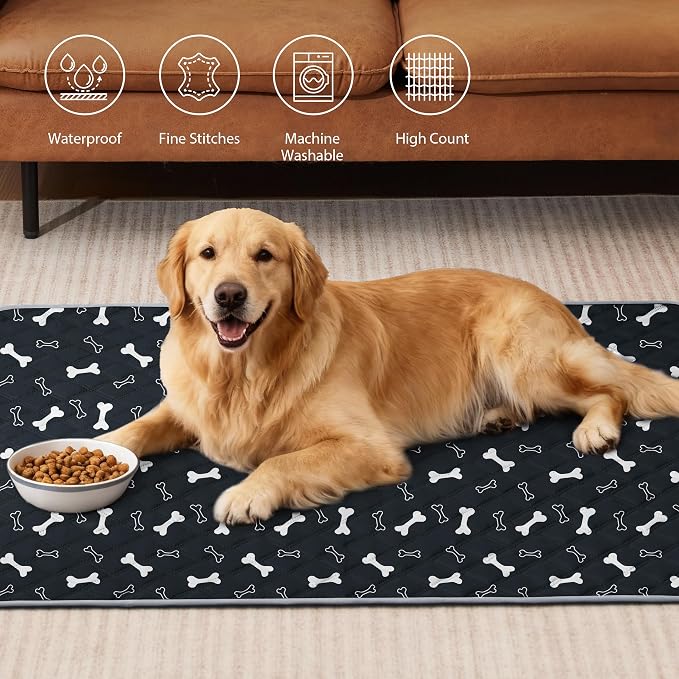 Eterish Reusable Washable Pee Pads for Dogs Large/Extra Large 36'' x 41'' 2 Pack, Absorbent Pet Puppy Dog Training Pads Non-Slip, Waterproof Whelping Potty Pads for Dogs Leak-Proof